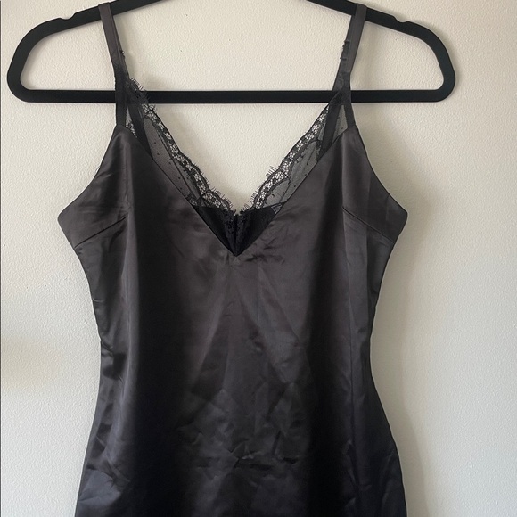 Oh Polly Black Satin Dress UK 8-SMALL - Picture 3 of 11